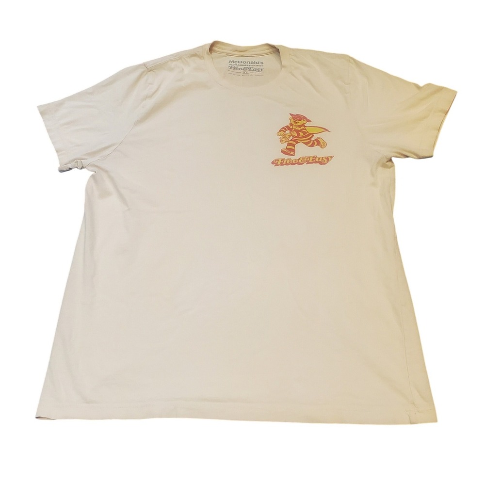 Camp McDonald's Hamburglar x Free & Easy SS Tee Natural Ivory Retro Unisex XL - Picture 2 of 5